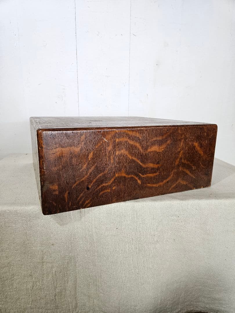 USアンティーク 木製のファイルキャビネット カードホルダー 卓上 書斎 引出し