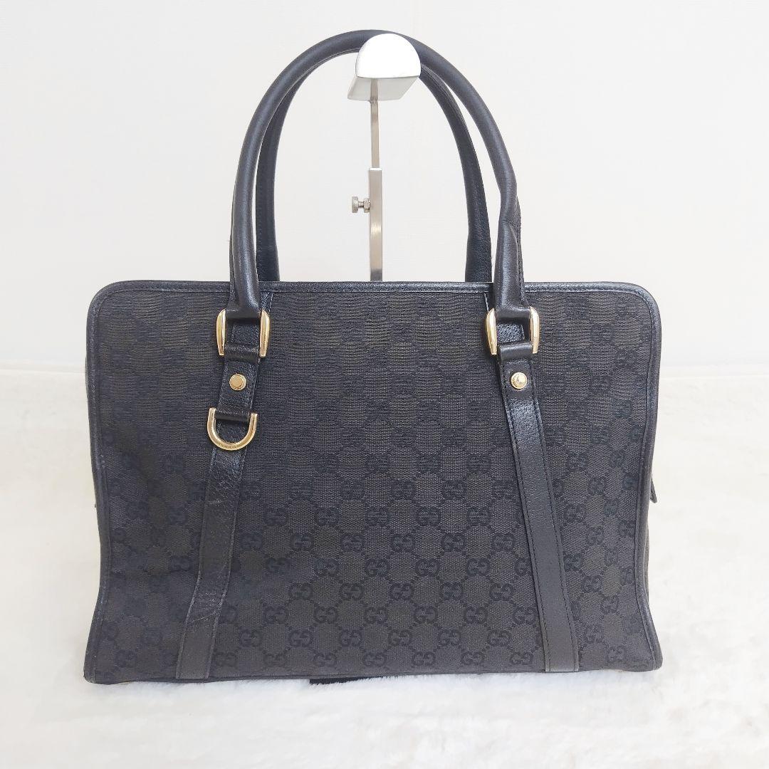 グッチ GUCCI ビジネスバッグ GGキャンバス レザー