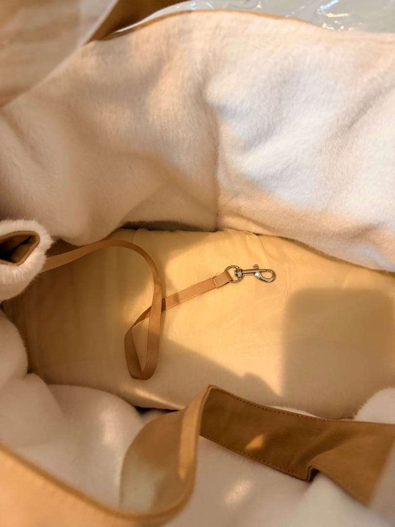 最終価格CIRCUS CIRCURS ファーキャリートート ベージュ 新品未使用