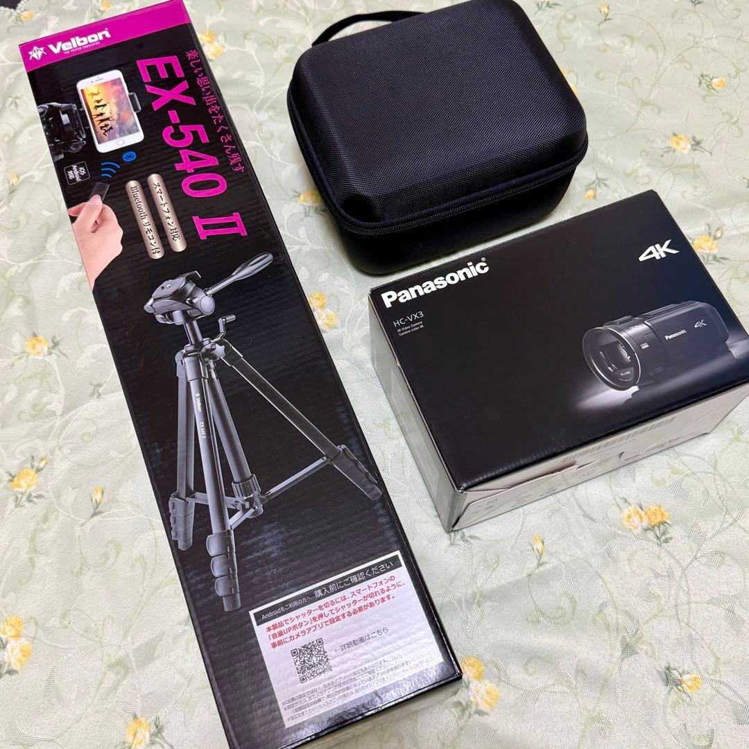 ほぼ新品 Panasonic HC-VX3（ホワイト）高品質アクセサリー一式