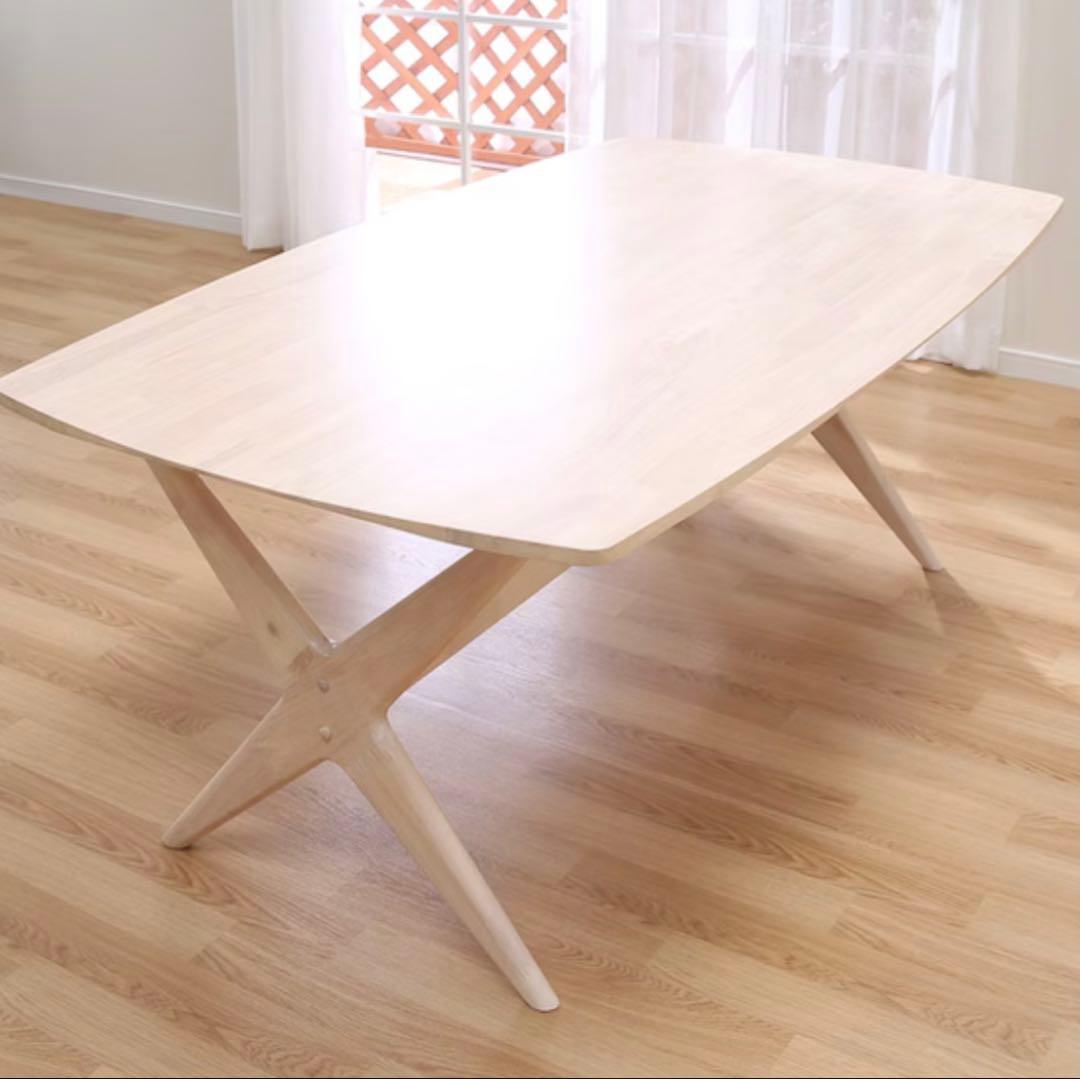 (現地受け取り)ニトリ-リビングダイニングテーブル(リラックスワイド160 WW