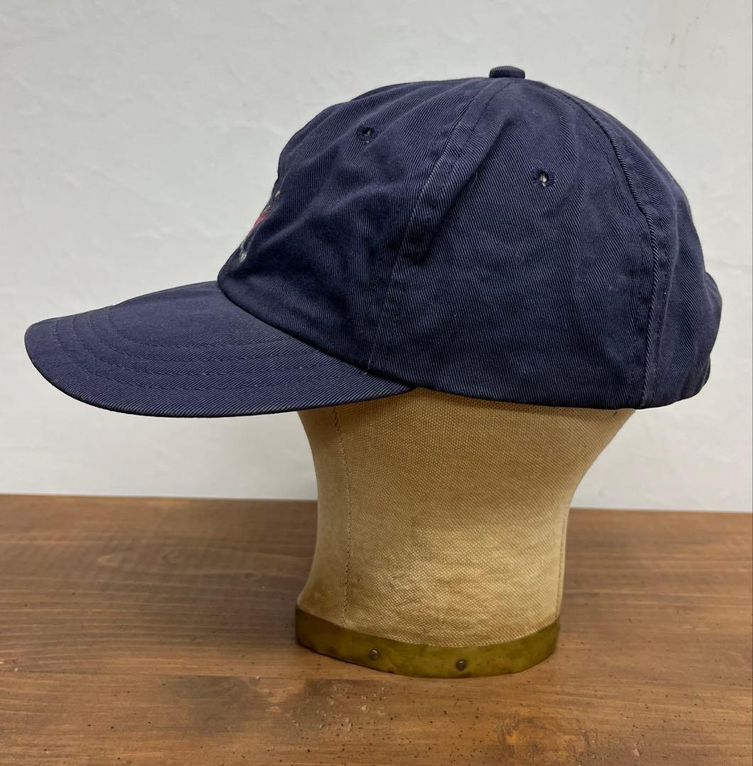 90'S RALPH LAUREN ベースボールキャップ ネイビー USA製