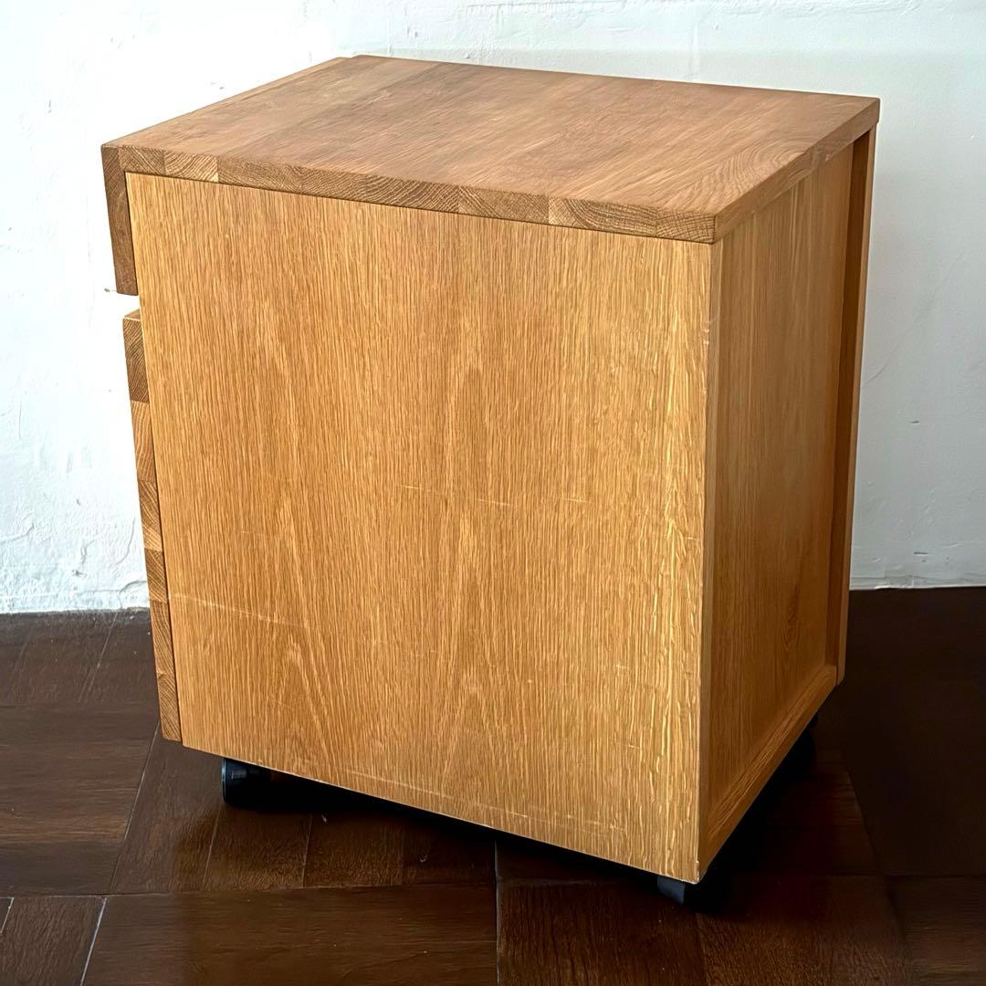 【廃盤】無印良品 木製デスクキャビネット オーク材