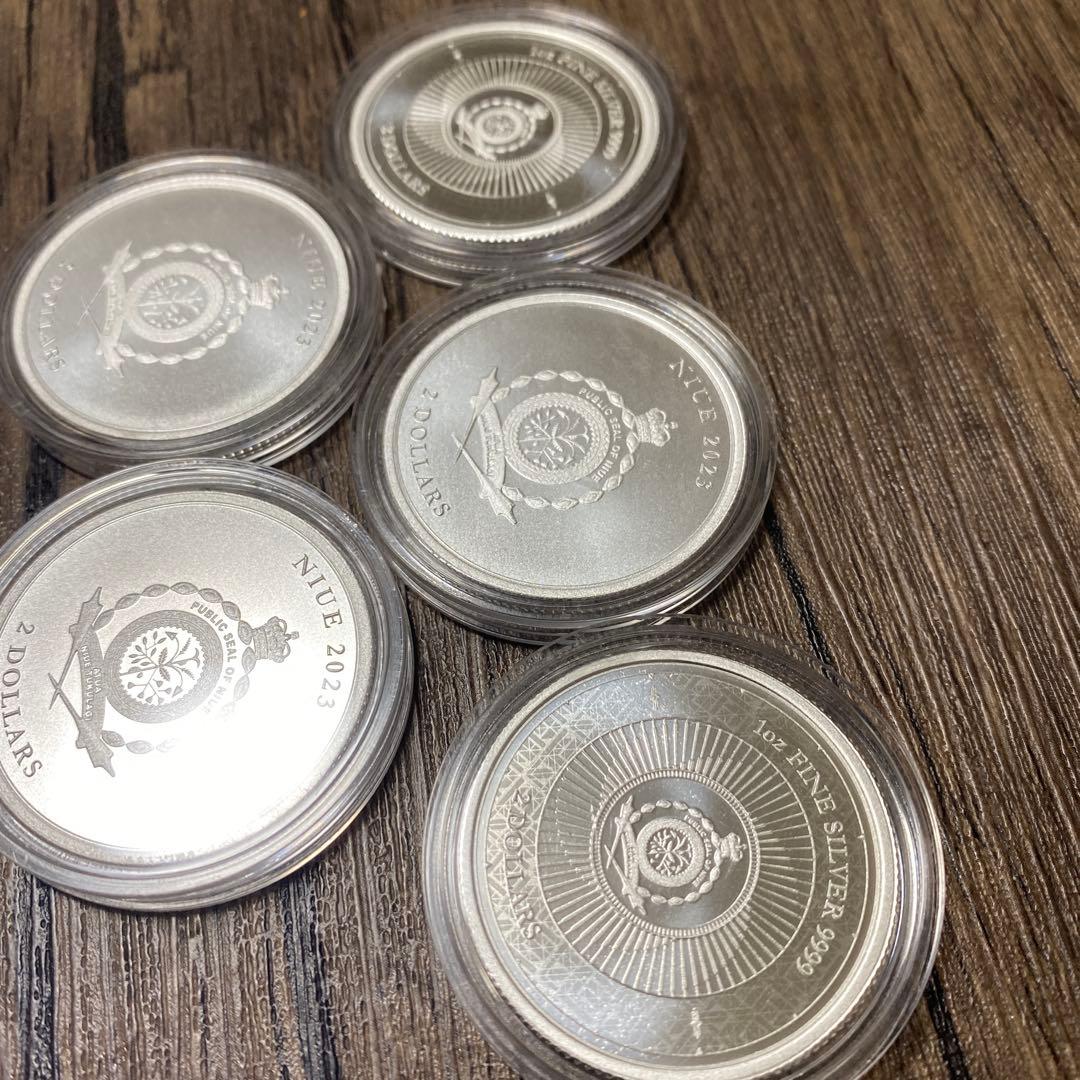 純銀　1オンス 5枚セット NIUE銀貨