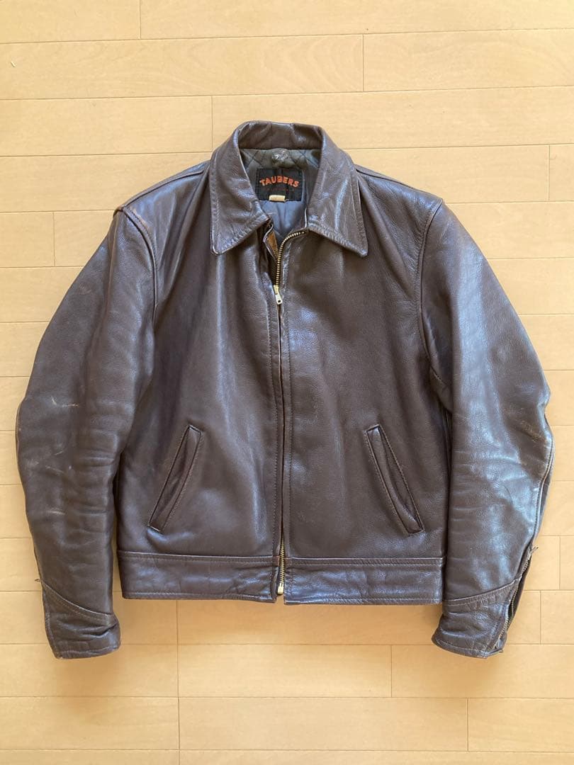 タウバーズ TAUBERS ビンテージ レザー ジャケット60s70sライダース