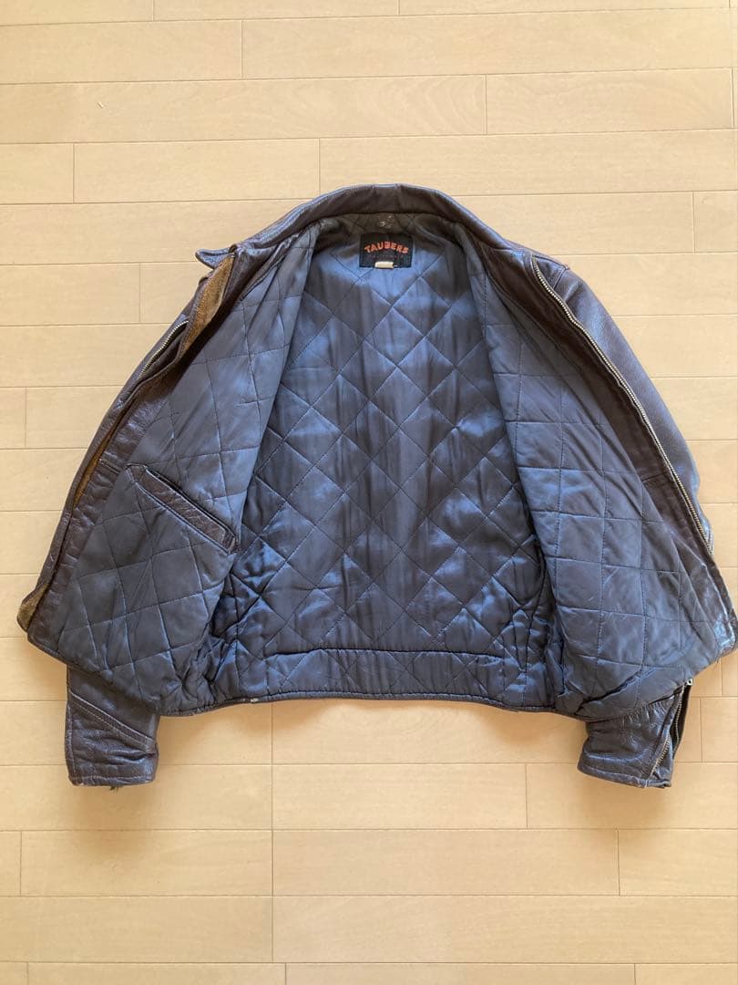 タウバーズ TAUBERS ビンテージ レザー ジャケット60s70sライダース