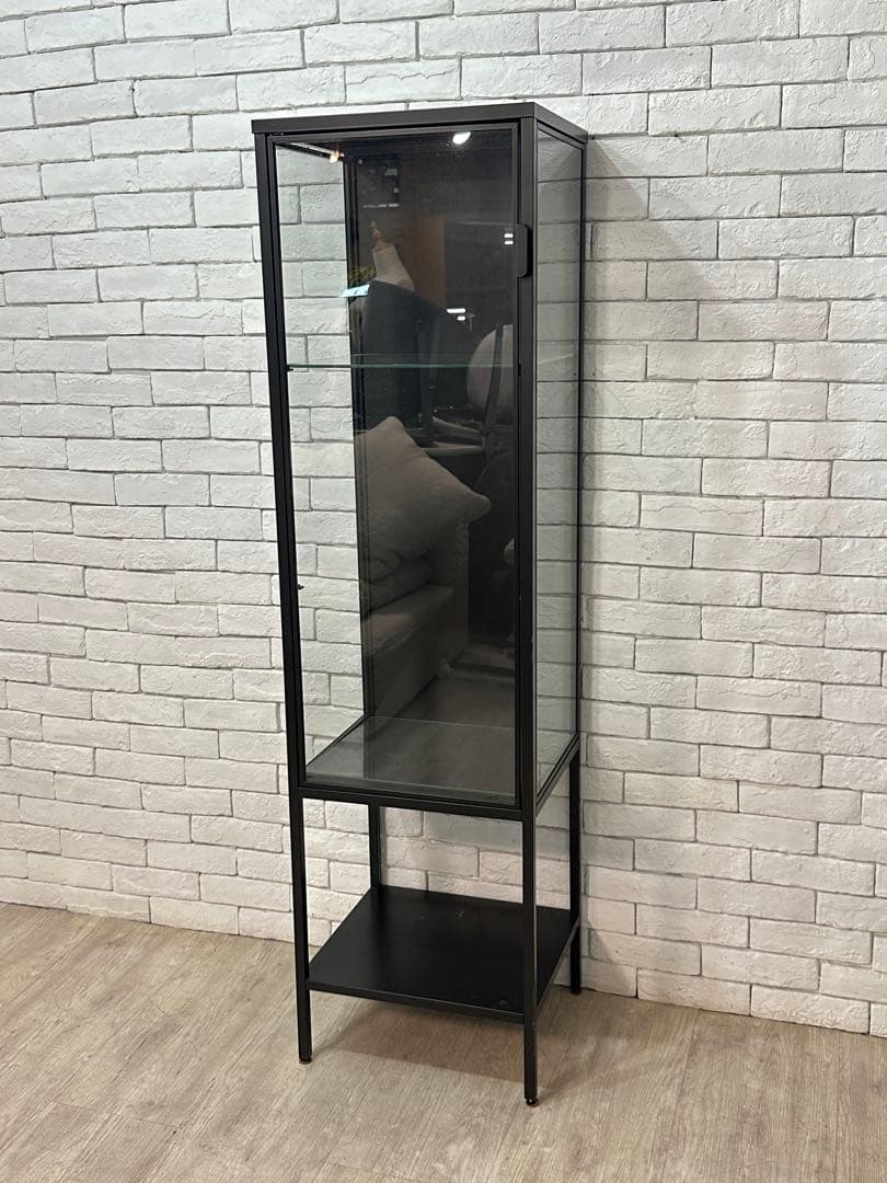 ②【東京都内23区配送無料】イケア　ガラス　コレクション　ケース　キャビネット