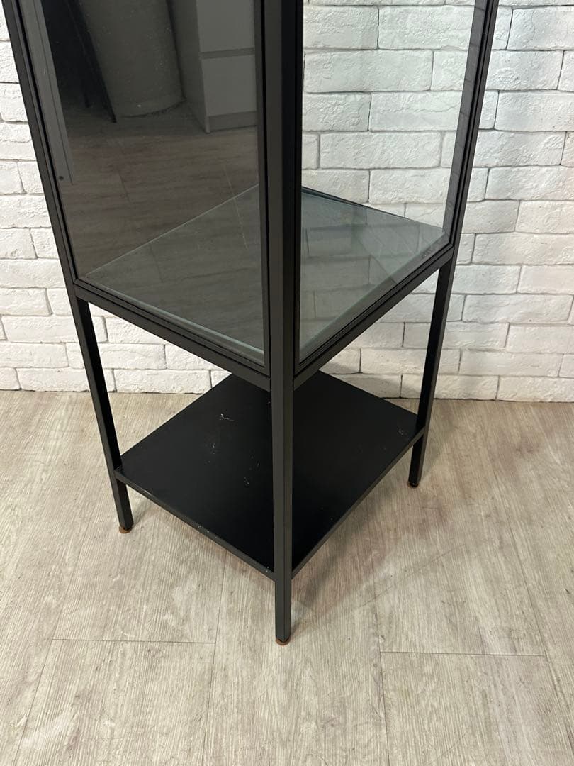 ②【東京都内23区配送無料】イケア　ガラス　コレクション　ケース　キャビネット