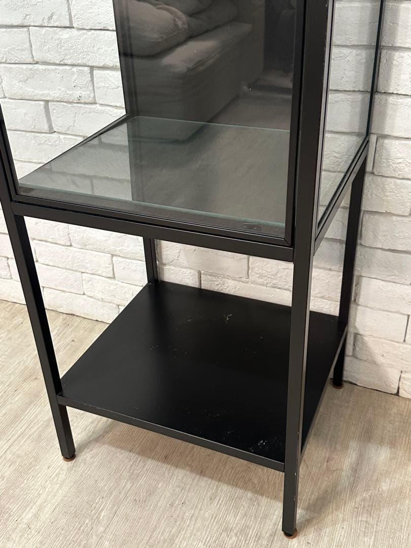 ②【東京都内23区配送無料】イケア　ガラス　コレクション　ケース　キャビネット