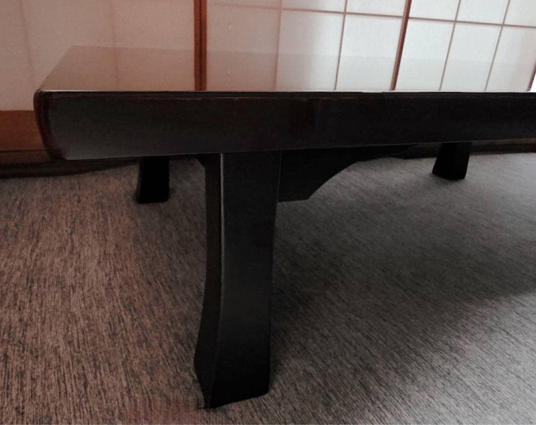 1950年代製アンティーク欅レトロ和机センターテーブル家具漆塗り鏡面系塗装座卓