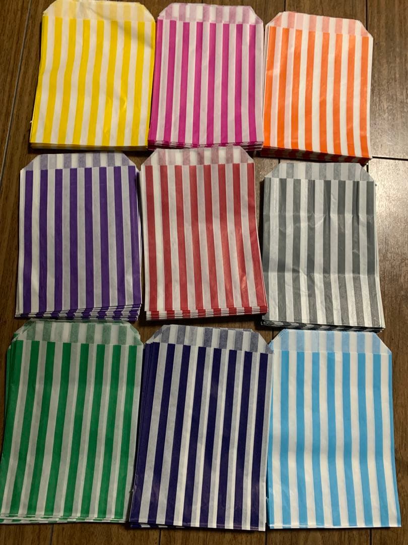 海外紙物　人気イギリス　キャンディ袋　カラフルセット　24種　大量！！　480枚