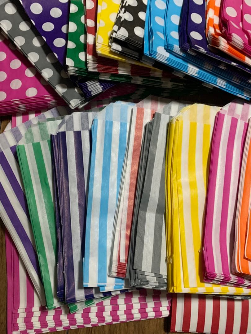 海外紙物　人気イギリス　キャンディ袋　カラフルセット　24種　大量！！　480枚