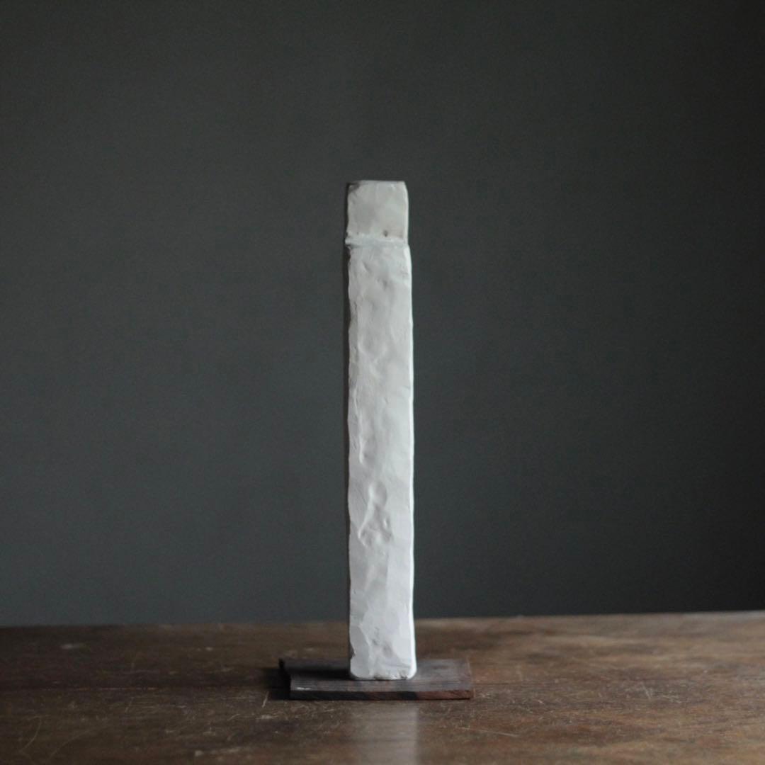 石塑粘土 立体作品 「高い塔の家 No.5」現代美術 art sculpture