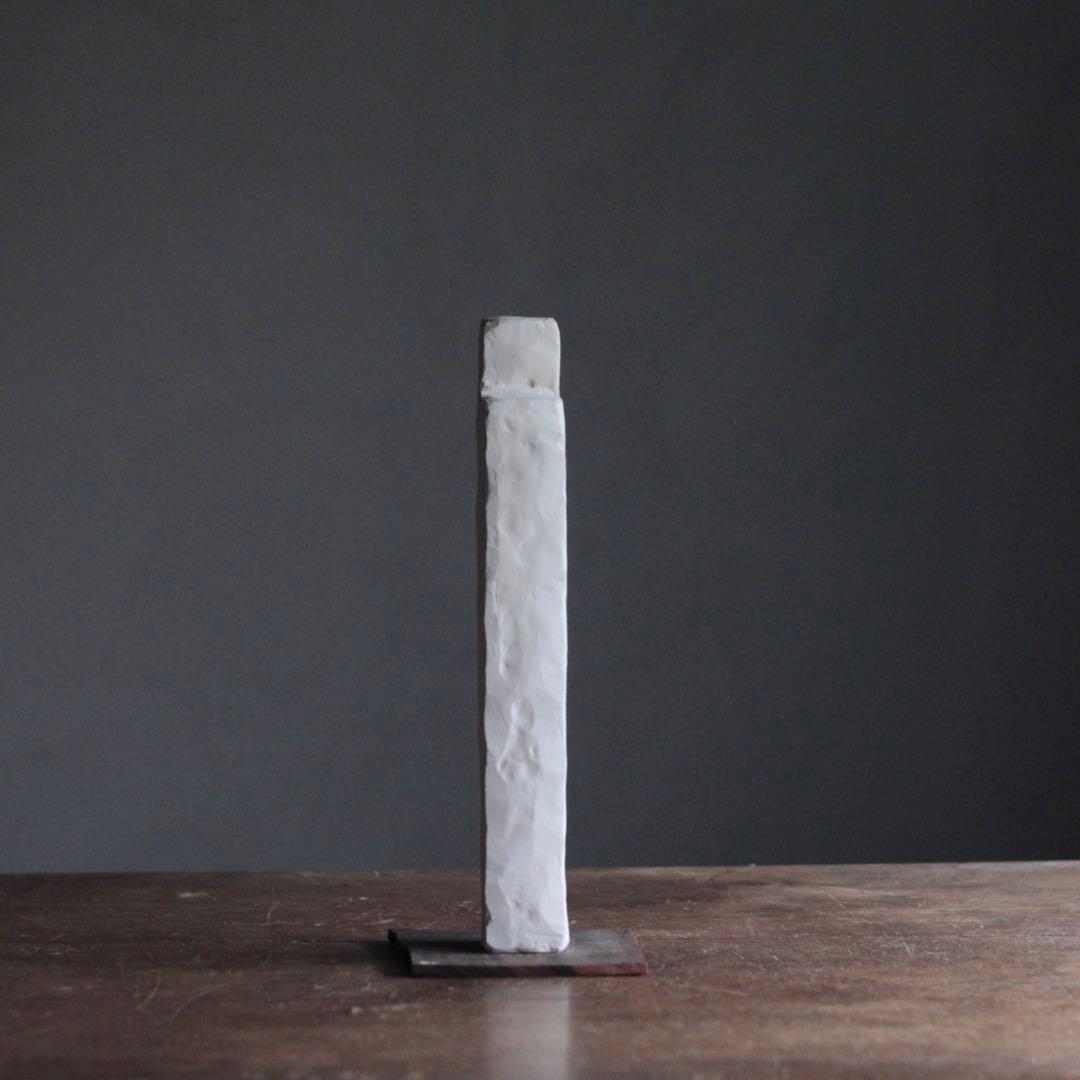 石塑粘土 立体作品 「高い塔の家 No.5」現代美術 art sculpture
