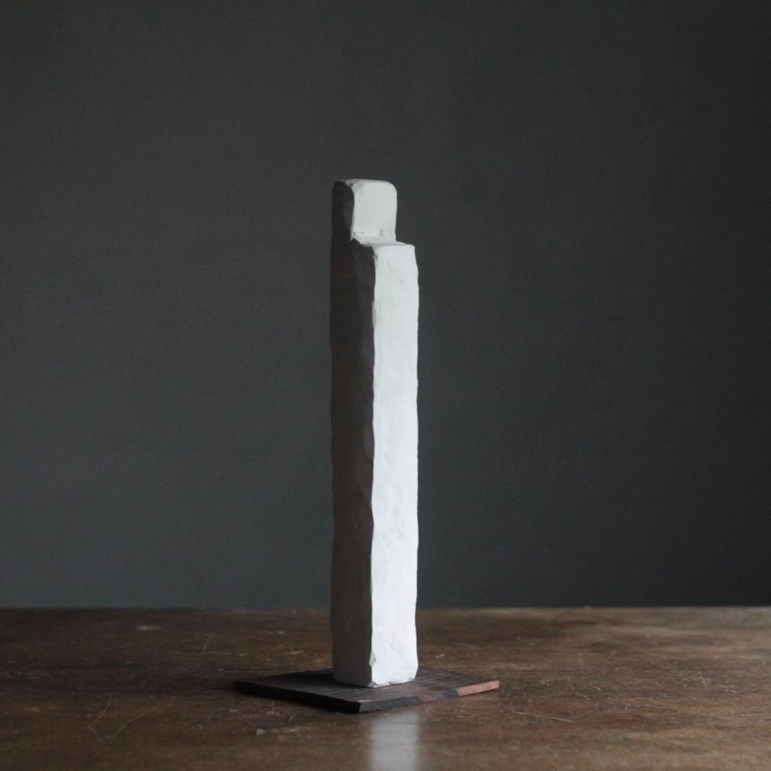 石塑粘土 立体作品 「高い塔の家 No.5」現代美術 art sculpture