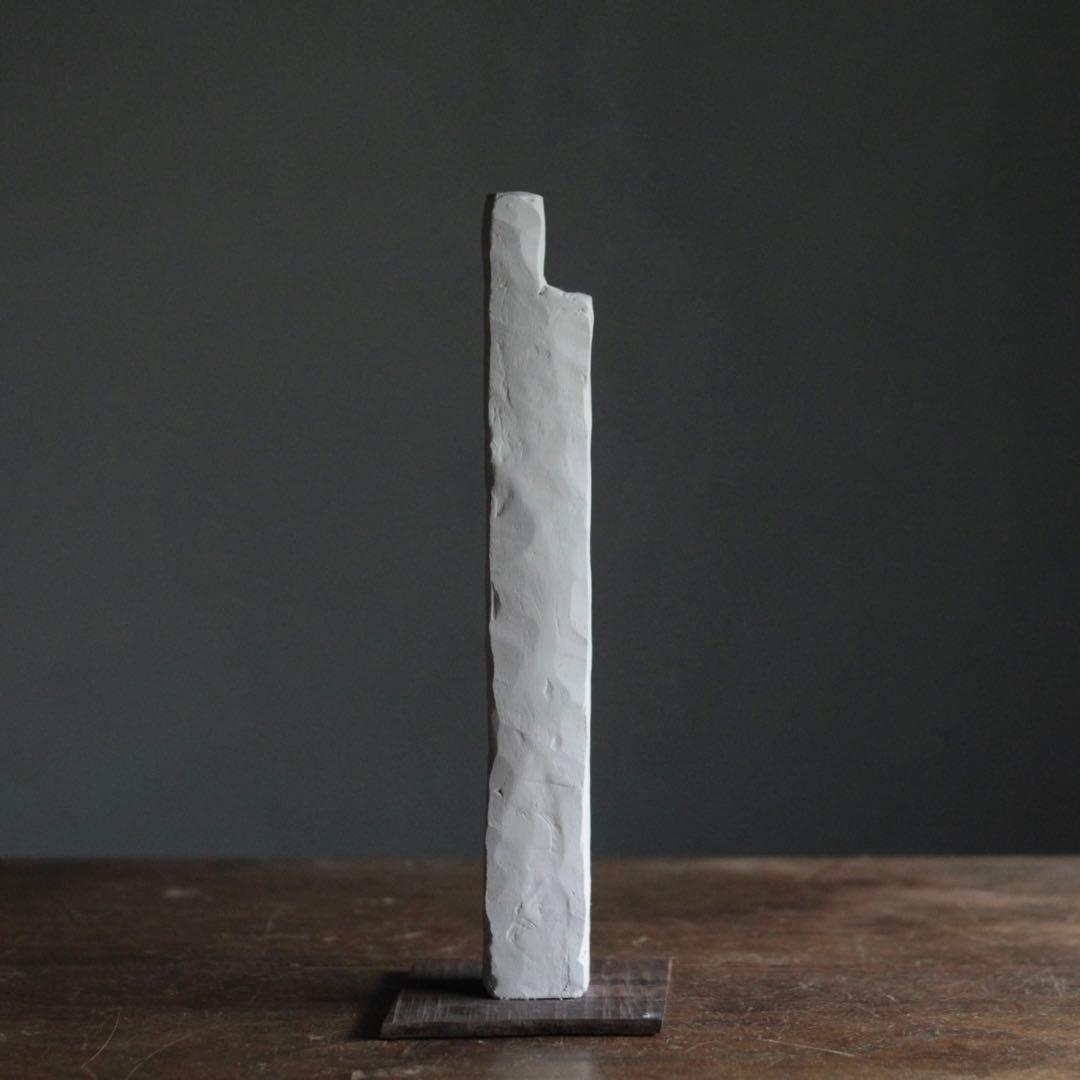 石塑粘土 立体作品 「高い塔の家 No.5」現代美術 art sculpture