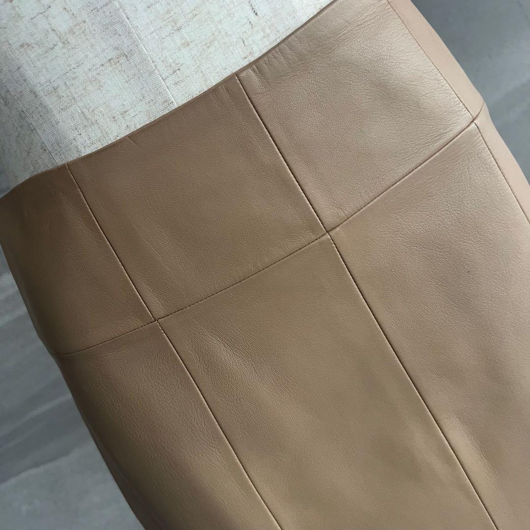 LOEWL ロエベ　レザーフレアスカート　美品