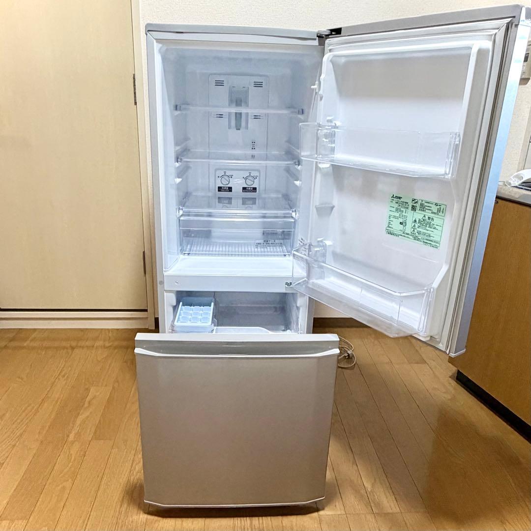 【送料込・美品】三菱冷蔵庫 1人暮らしサイズ 2016年製 MR-P15Z-S