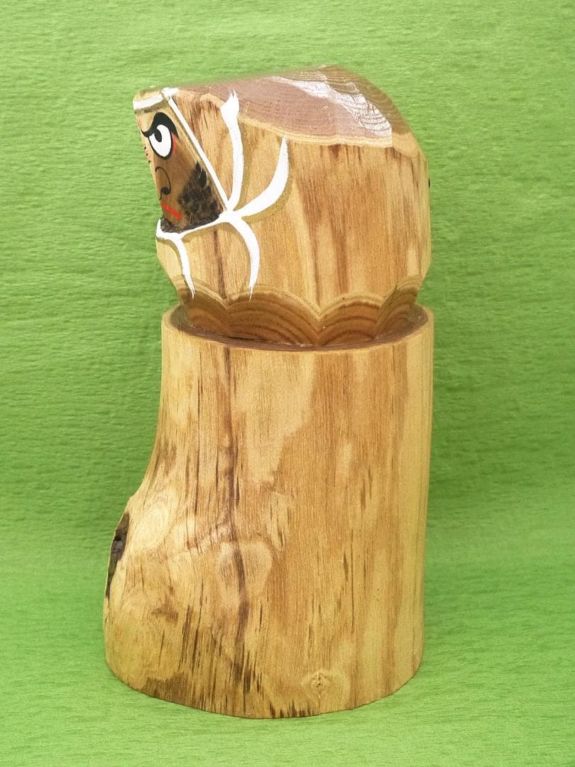 一刀彫 木製 だるま 27cm 戸田寒風 ittobori daruma