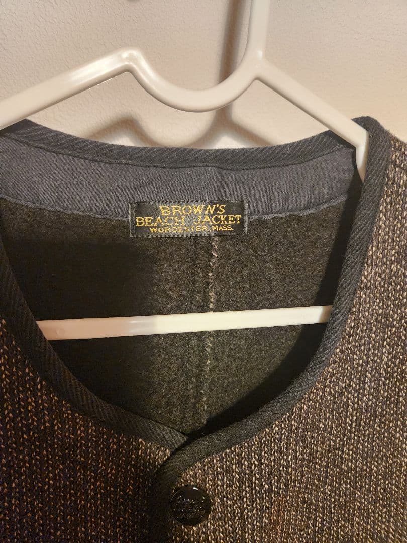 ロストヒルズ　復刻　BROWN'S BEACH ベスト　ブラウンズビーチ　ごま塩