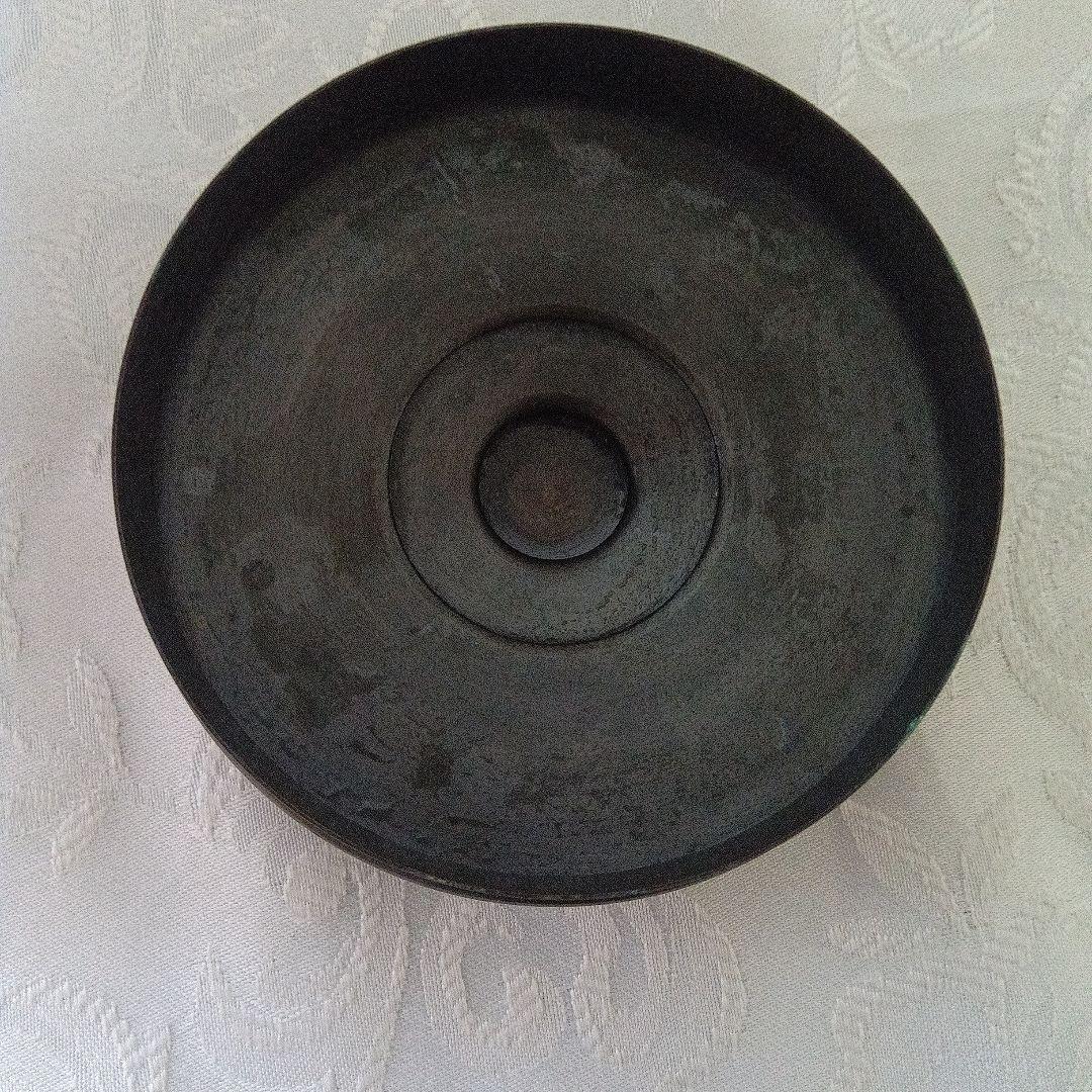 洗瓶　水次 　菊桐紋　茶道具　銅製