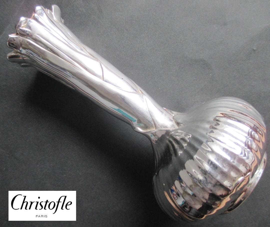 極美品☆仏蘭西高級銀器クリストフルシルバー銀P　花瓶　フラワーベース　オニオン