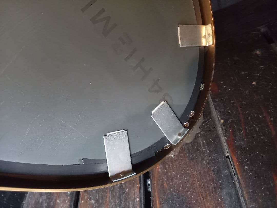 ヴィンテージ　オーバル形　真鍮製　エンジェル　トップ　パール　ビーズ　　ミラー