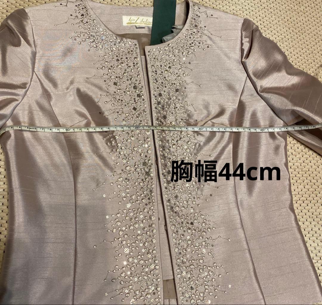 イギン Zibelin正装用結婚式マザーズドレスライトグレー ビーズ刺繍 スーツ