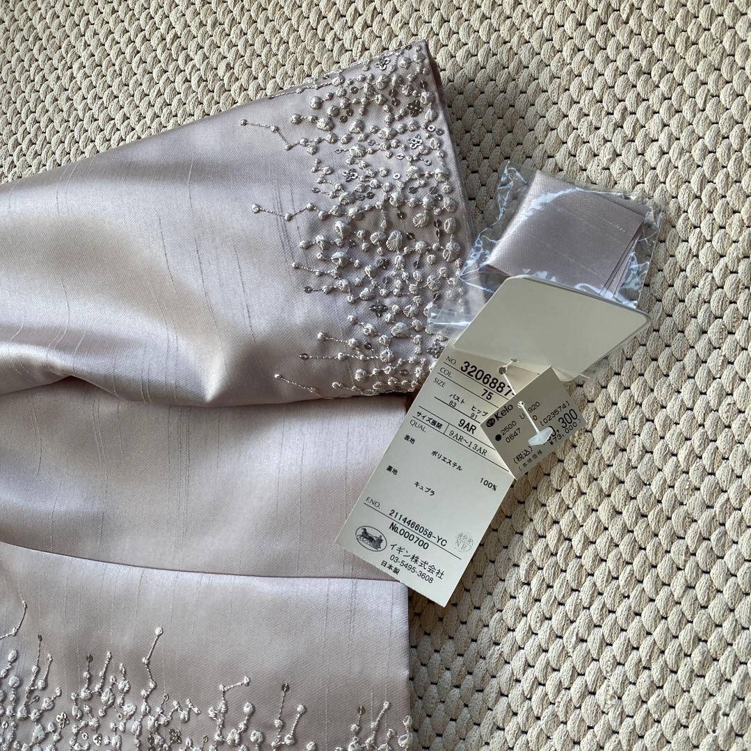 イギン Zibelin正装用結婚式マザーズドレスライトグレー ビーズ刺繍 スーツ