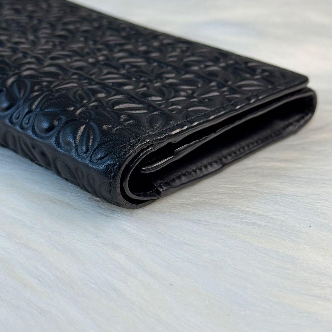 LOEWE ロエベ リピート アナグラム ミディアムウォレット ブラック