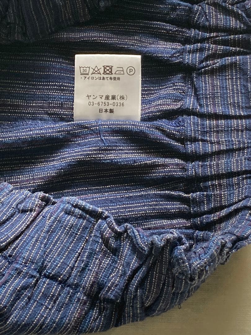 はらっぱ 会津木綿キュロットパンツ (はかま丈) やたら紺