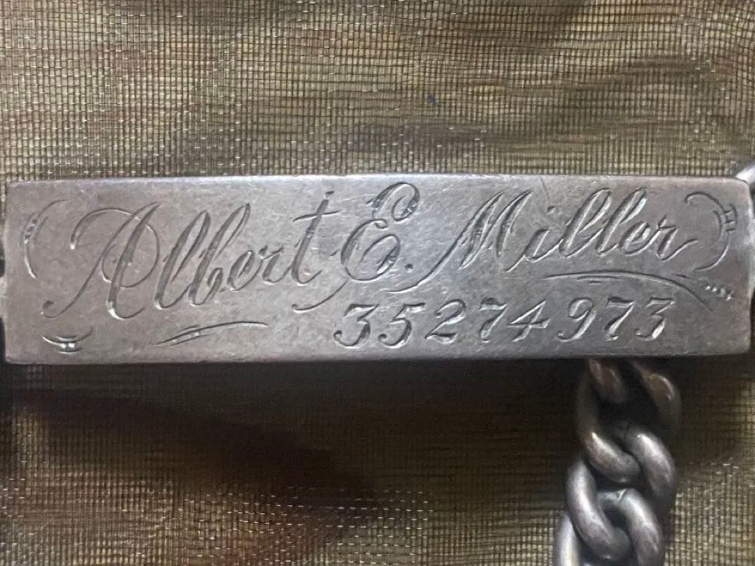 40s WW2 スウィートハートジュエリー IDブレスレット シルバー 925