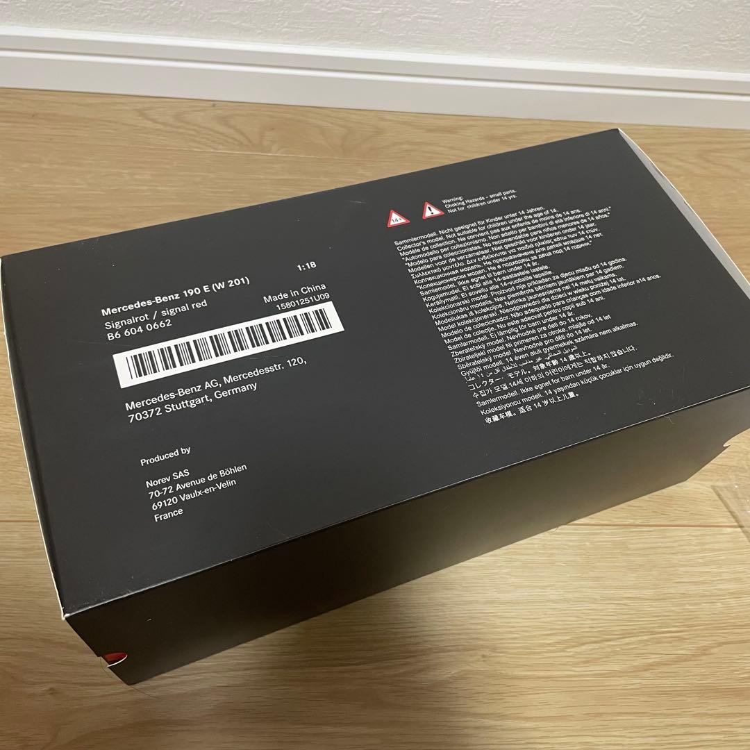 1/18 ベンツ特注 （ノレブ） メルセデスベンツ 190E レッド