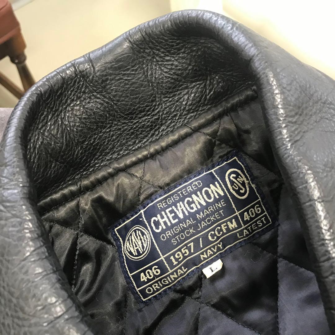 [希少] CHEVIGNON シェビニオン　高級牛革レザージャケット