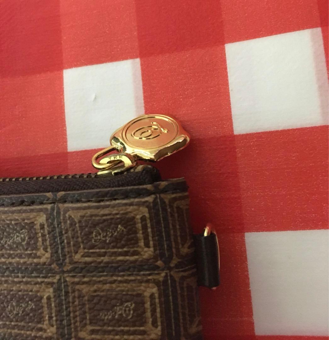 Q-pot チョコレート L字ファスナー コンパクト財布 オマケあり