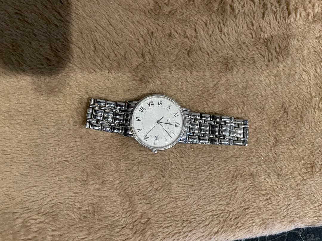 ロンジン　プレザンス　希少　激レア　シルバー クォーツ腕時計 ローマ数字