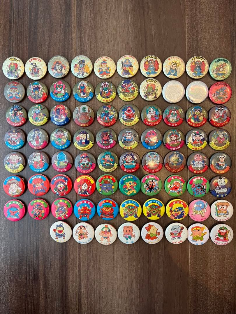 当時物超希少激レア　ニッスイビックリマン缶バッジ78個セットまとめ売り昭和レトロ