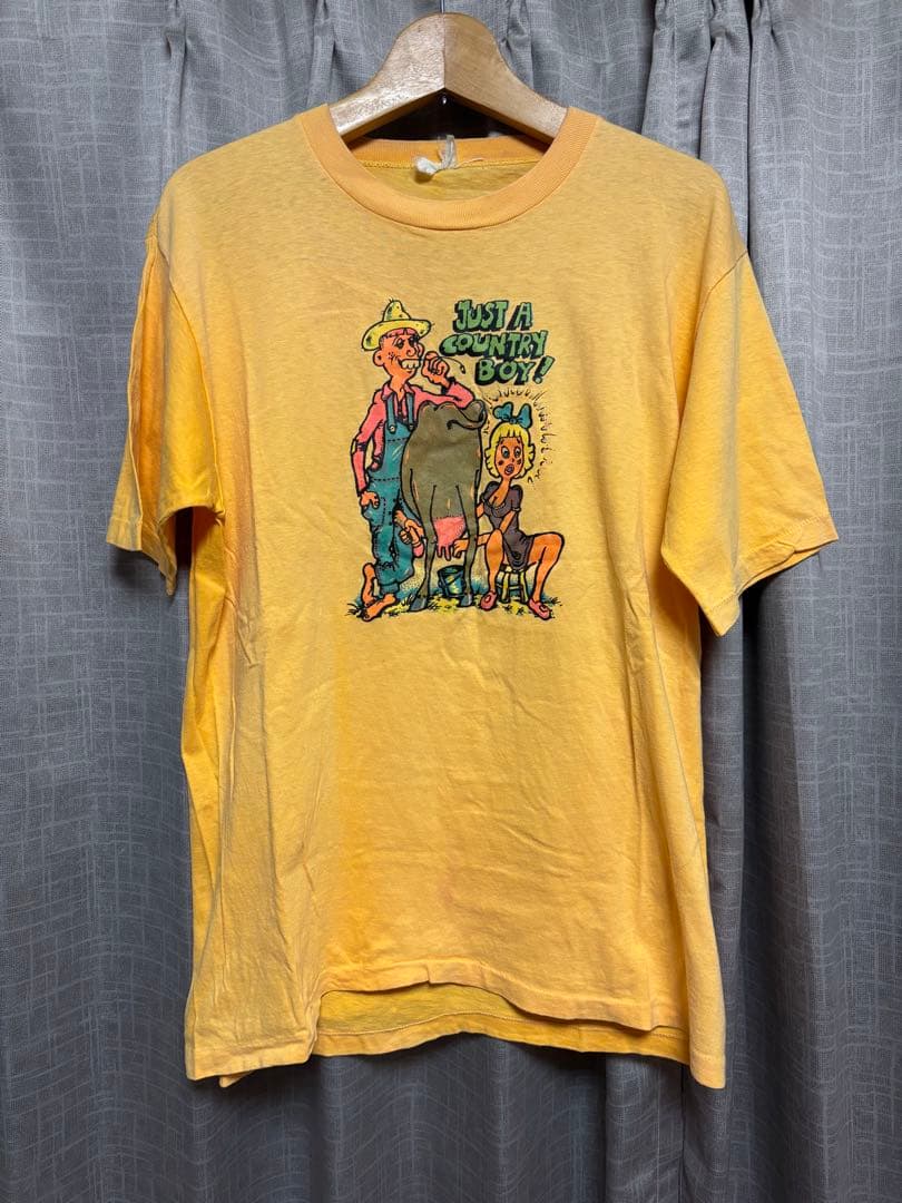 イエロー 古着 エロTシャツ