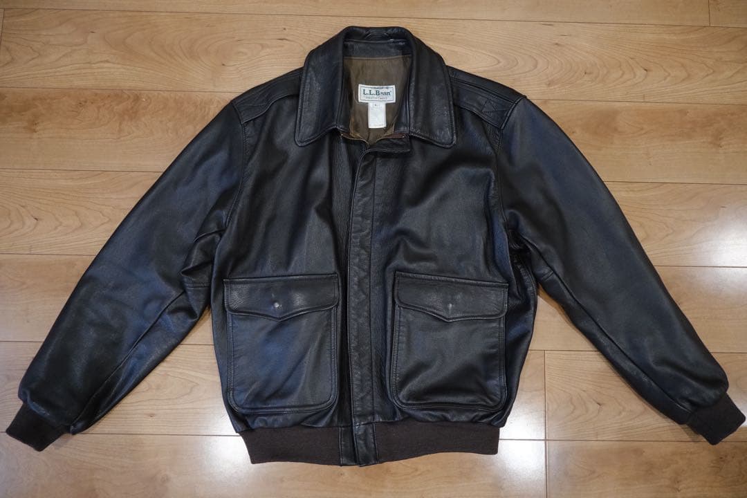 つ*じ様 【美品】L.L.Bean A-2 ゴートスキン レザージャケット エル