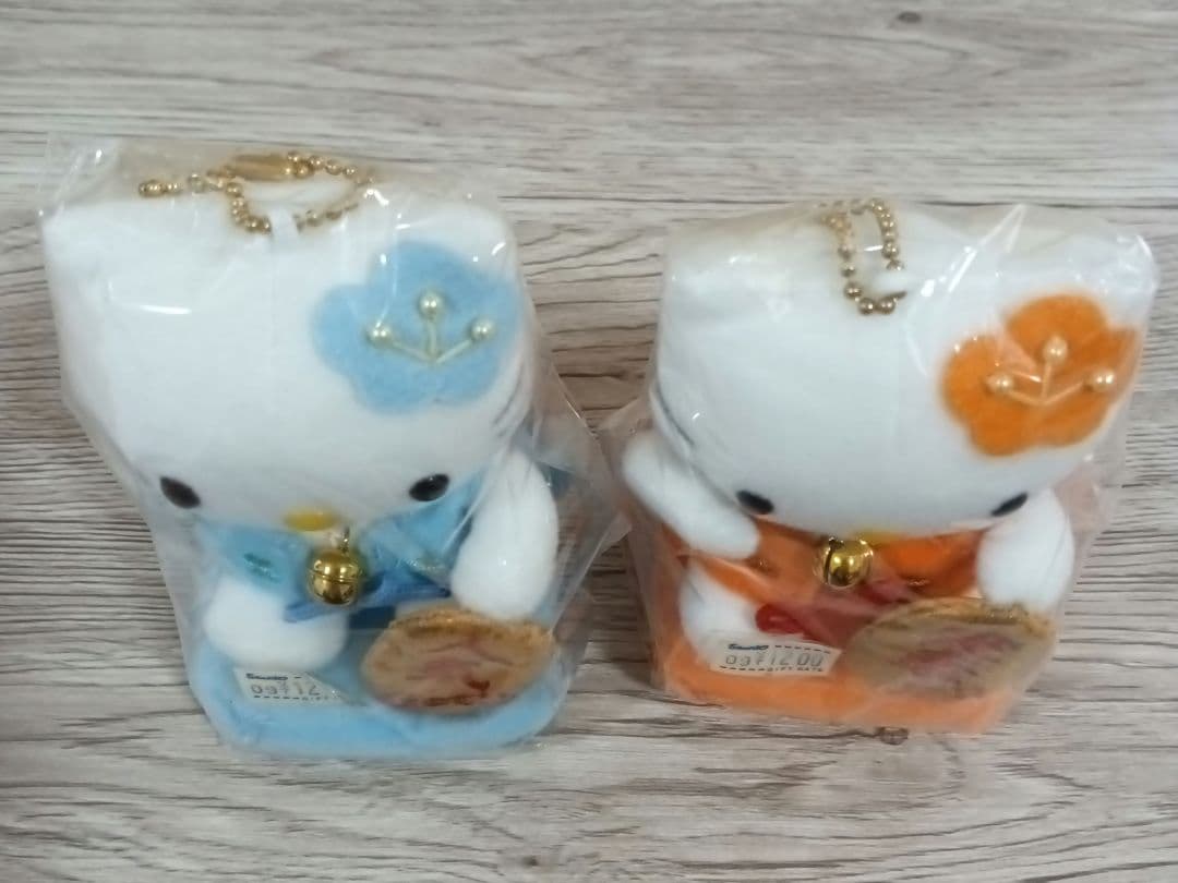 はろうきてぃ まねきねこ ボールチェーン付き マスコットセット【2001年製】