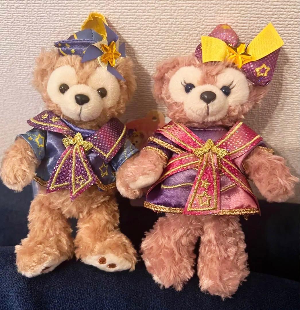 ダッフィー　シェリーメイ　ぬいぐるみバッジ　ディズニーシー