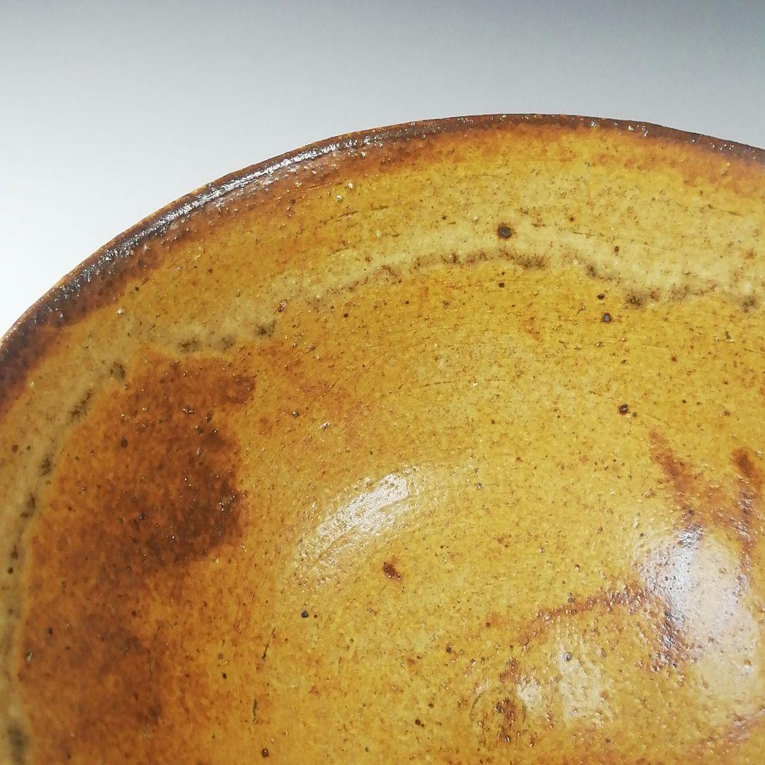 Ｔ６３２　茶碗　『黄伊羅保茶碗』『朴冨元 作』『大徳寺 神波東嶽 書付』　共箱