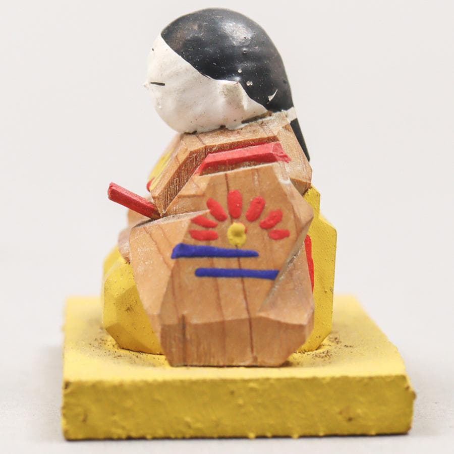 平安時代 垂髪官人木彫 一刀彫 風俗人形 農民人形 置物