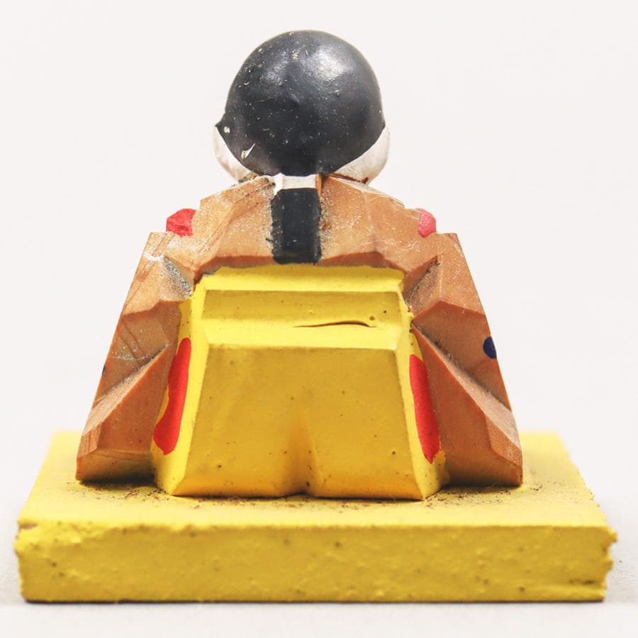 平安時代 垂髪官人木彫 一刀彫 風俗人形 農民人形 置物