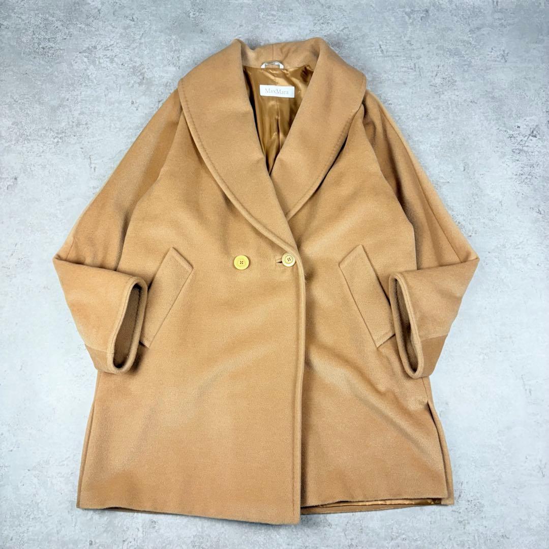 マックスマーラ　Max Mara カシミヤ　ウール　42 白タグ　コート