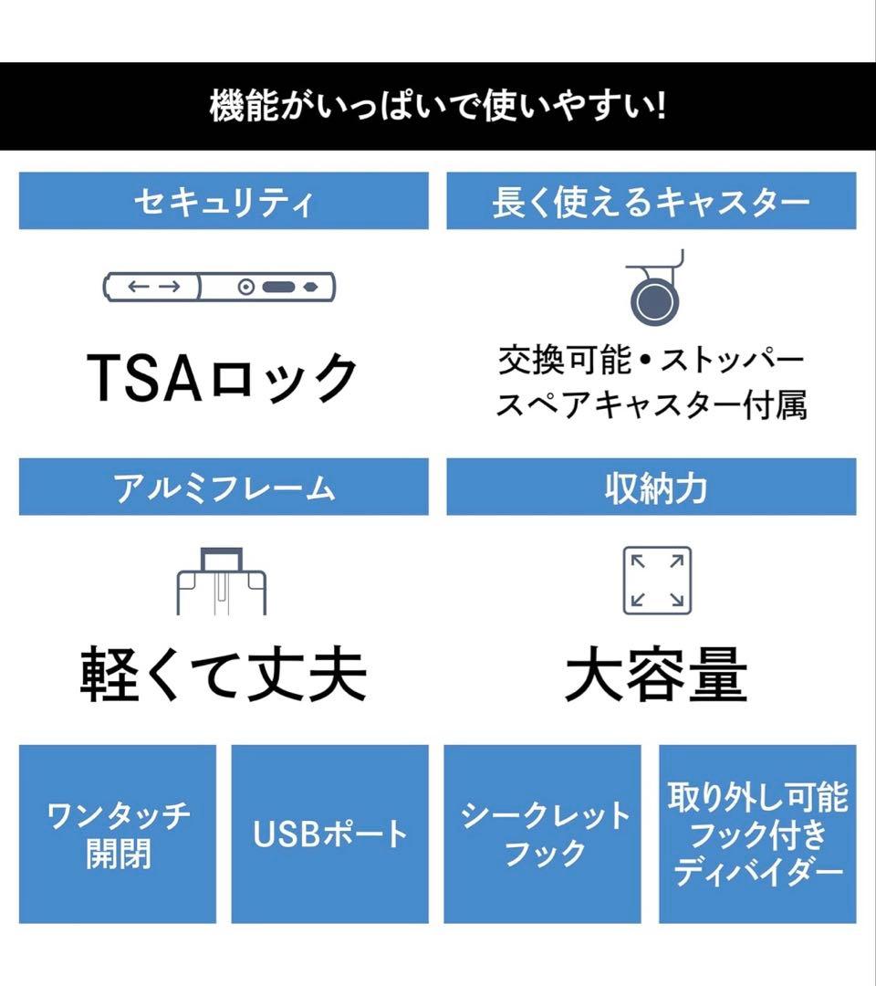 [MAIMO] スーツケース Mサイズ 日本メーカー