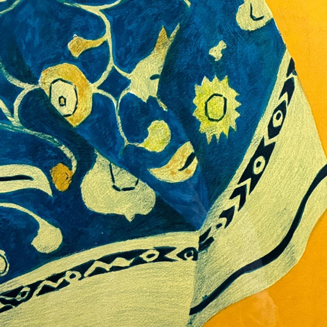 ピエール・ボンコンパン「テーブルクロスの静物」リトグラフ 大作 直筆サイン入り