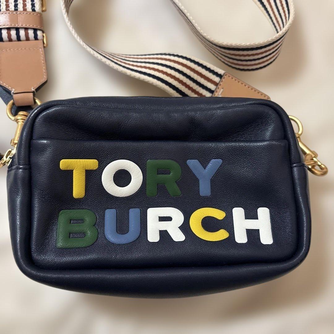 TORY BURCH ネイビー ショルダーバッグ