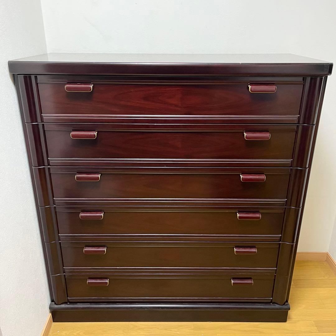 府中家具　高級　木製　6引き出し　箪笥　チェスト　ヴィンテージ　家具