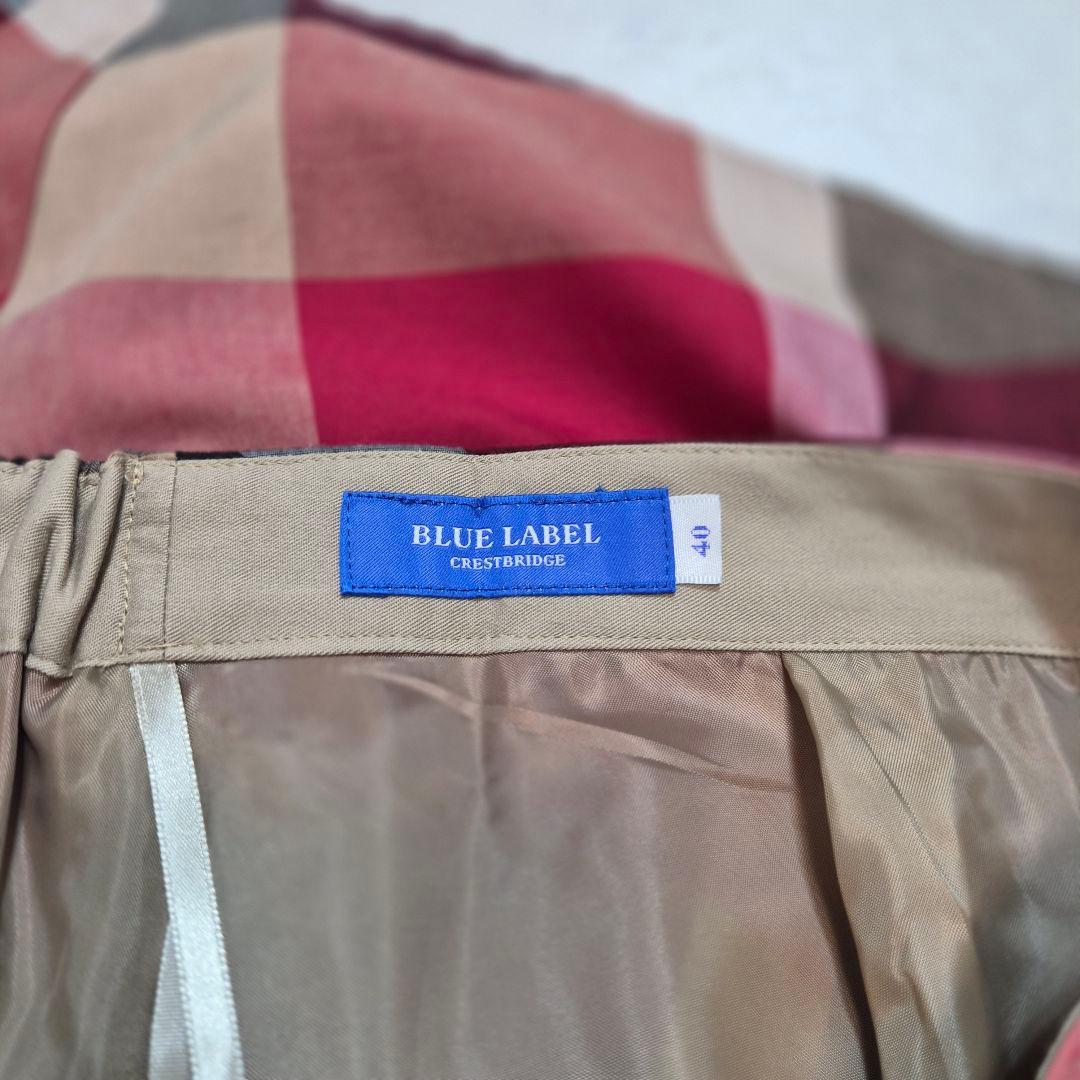 【タグ付き】BLUE LABELCRESTBRIDGEクリアソフトツイルスカート